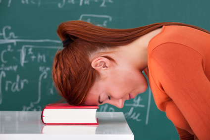 exhausted teacher